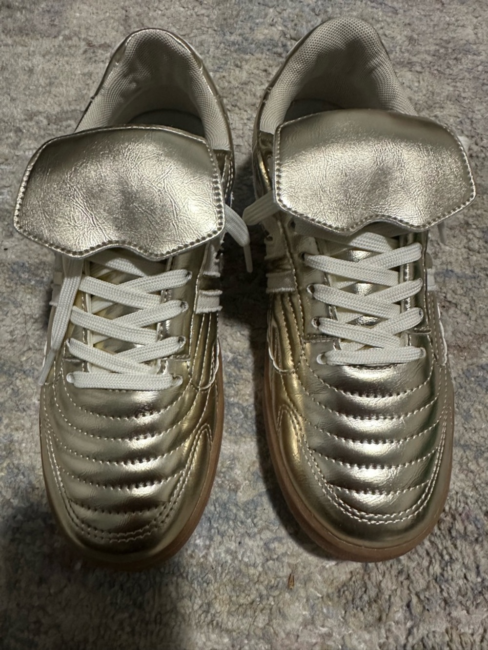 Steve Madden Gold Metallic Sneakers